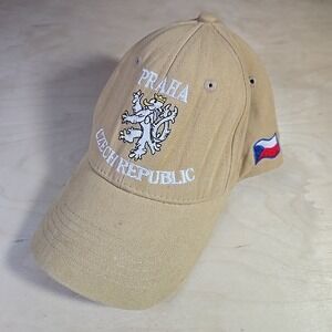 Praha Czech Republic Hat Embroidered Lion Crest Flag OSFA‎ Strapback Souvenir